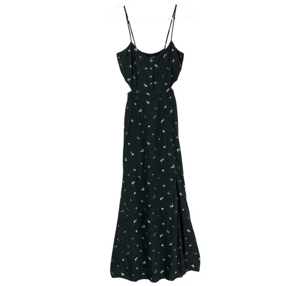abercrombie and fitch black floral dress Abercrombie & Fitch Black Floral Ruched Mini Dress- Size XL (sold out – The  Saved Collection